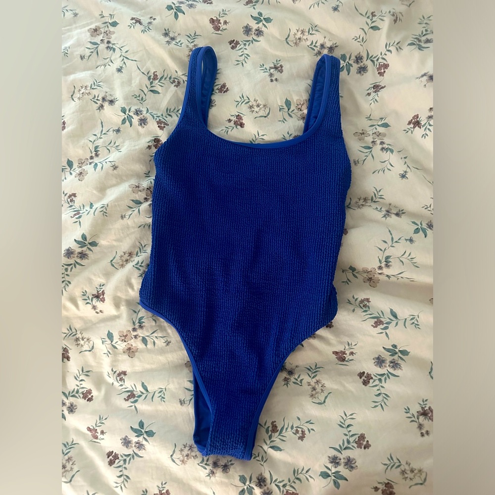 Royal Blue 90’s Scoopneck One Piece Swimsuit